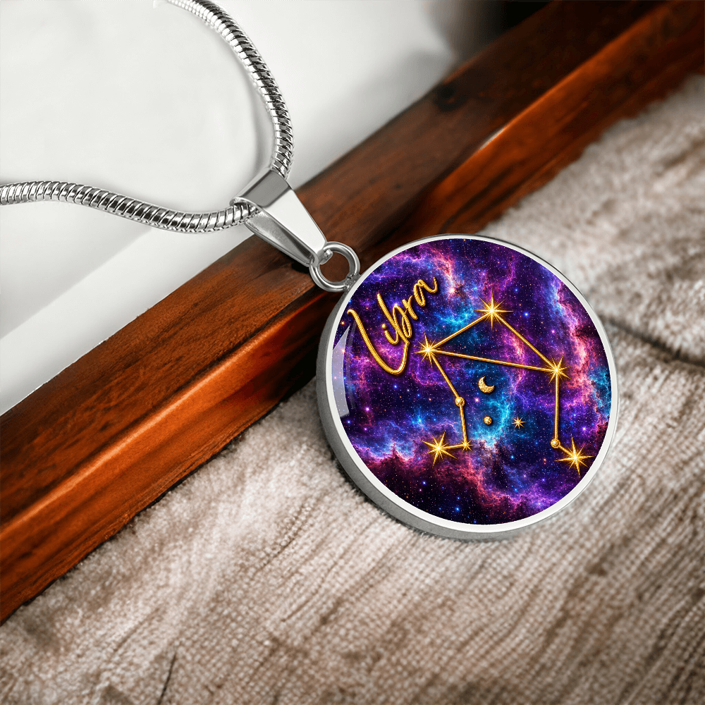Constellation Astrology Birth Sign Pendant Necklace: Libra