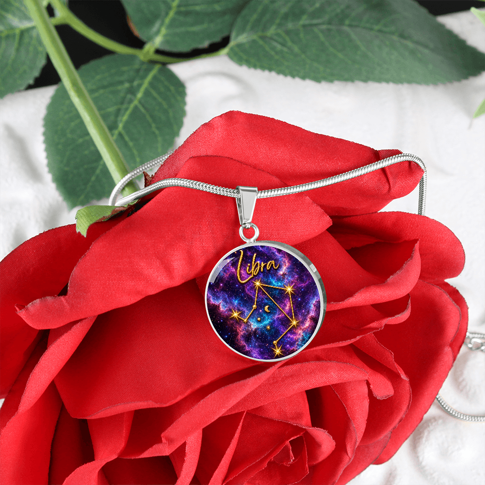 Constellation Astrology Birth Sign Pendant Necklace: Libra