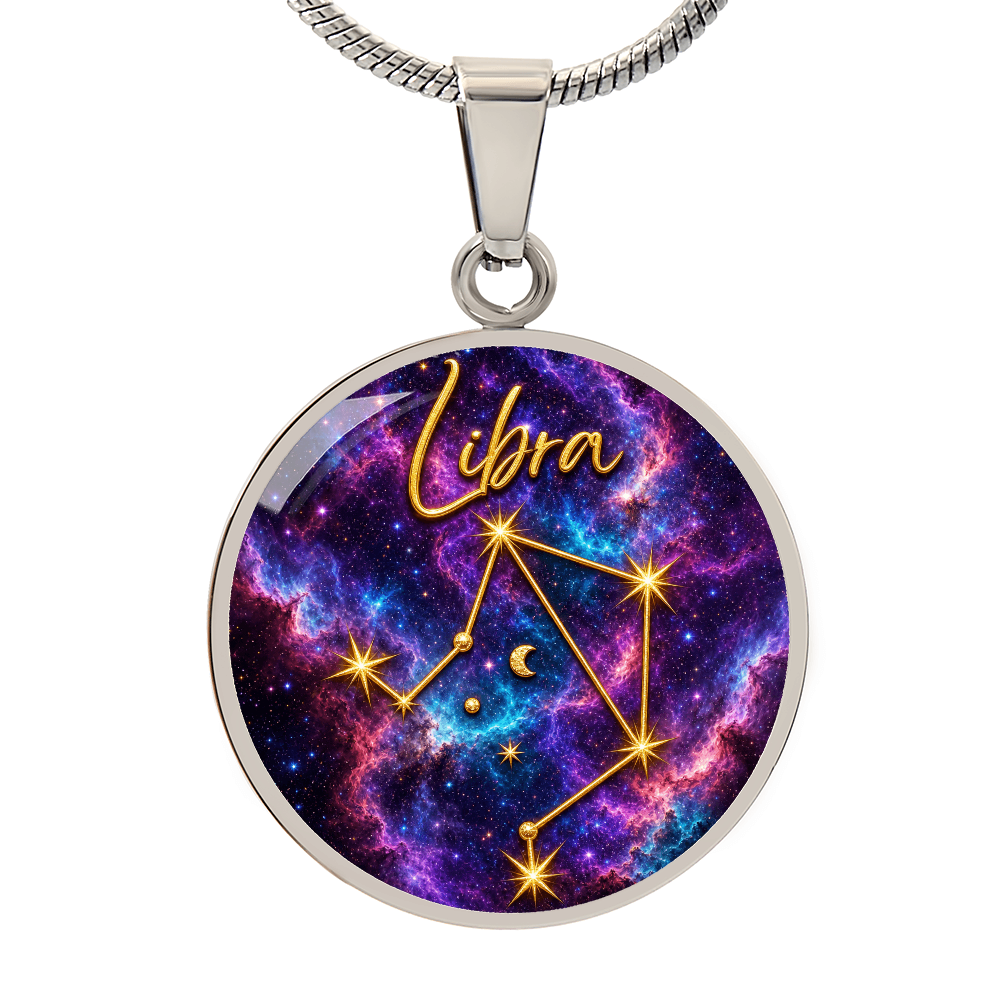 Constellation Astrology Birth Sign Pendant Necklace: Libra