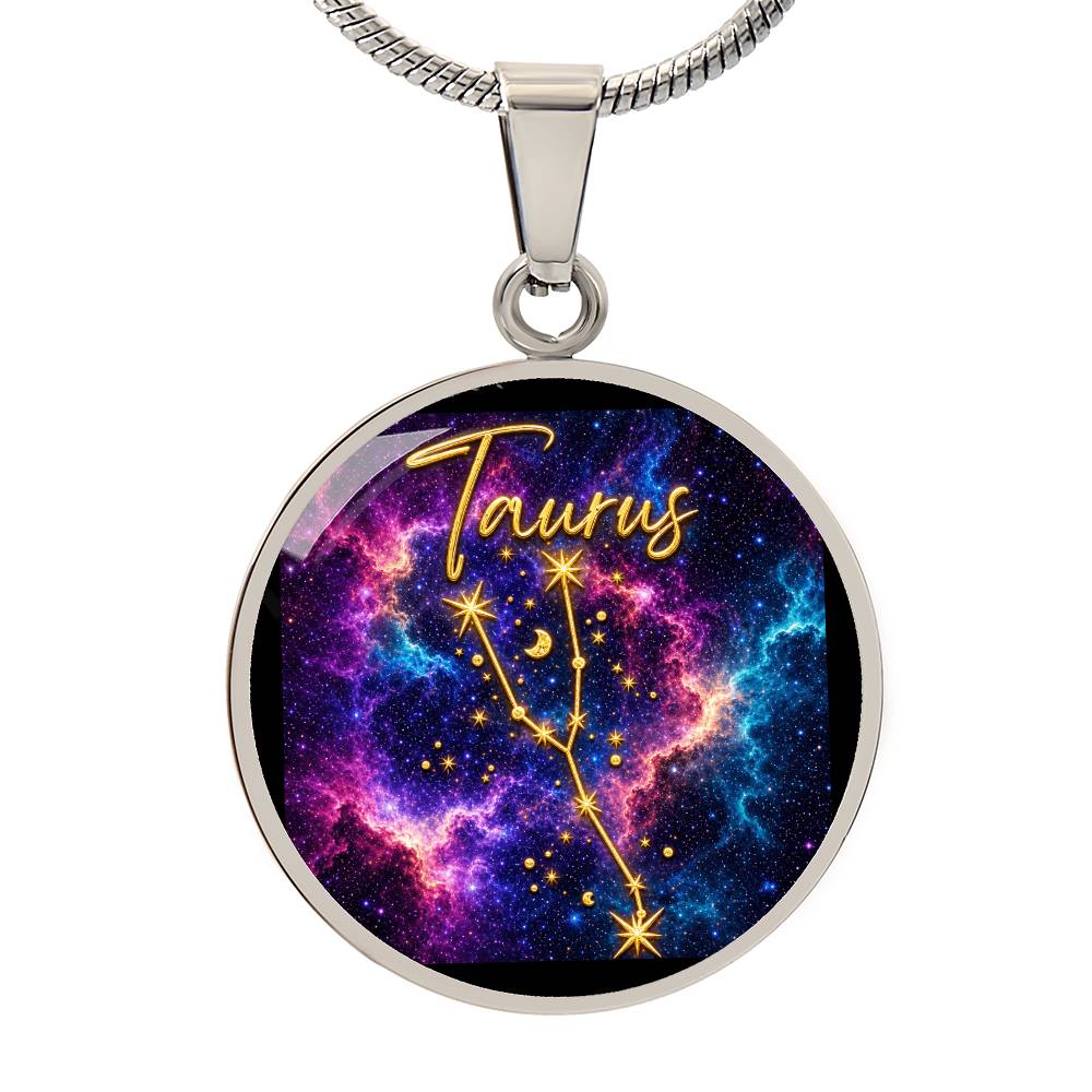Constellation Astrology Birth Sign Pendant Necklace: Taurus
