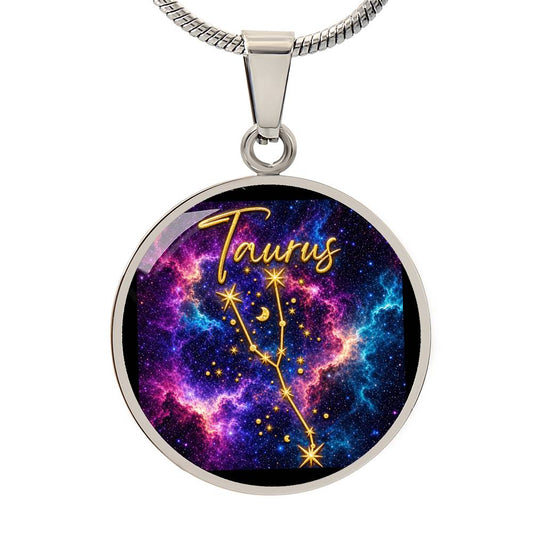 Constellation Astrology Birth Sign Pendant Necklace: Taurus