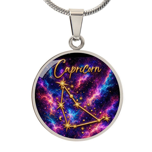 Constellation Astrology Birth Sign Pendant Necklace: Capricorn