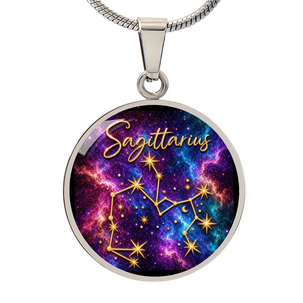 Constellation Astrology Birth Sign Pendant Necklace: Sagittarius