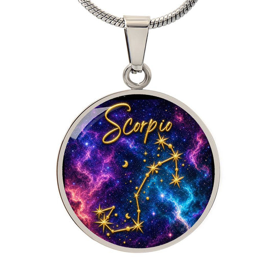 Constellation Astrology Birth Sign Pendant Necklace: Scorpio