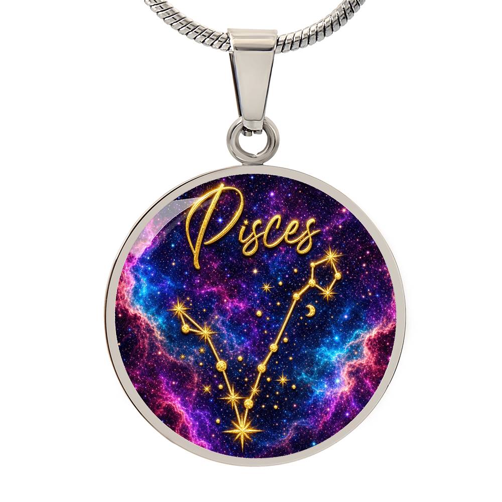 Constellation Astrology Birth Sign Pendant Necklace: Pisces