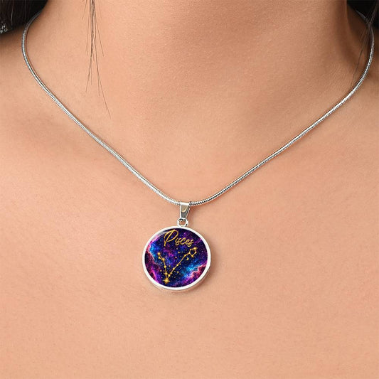 Constellation Astrology Birth Sign Pendant Necklace: Pisces
