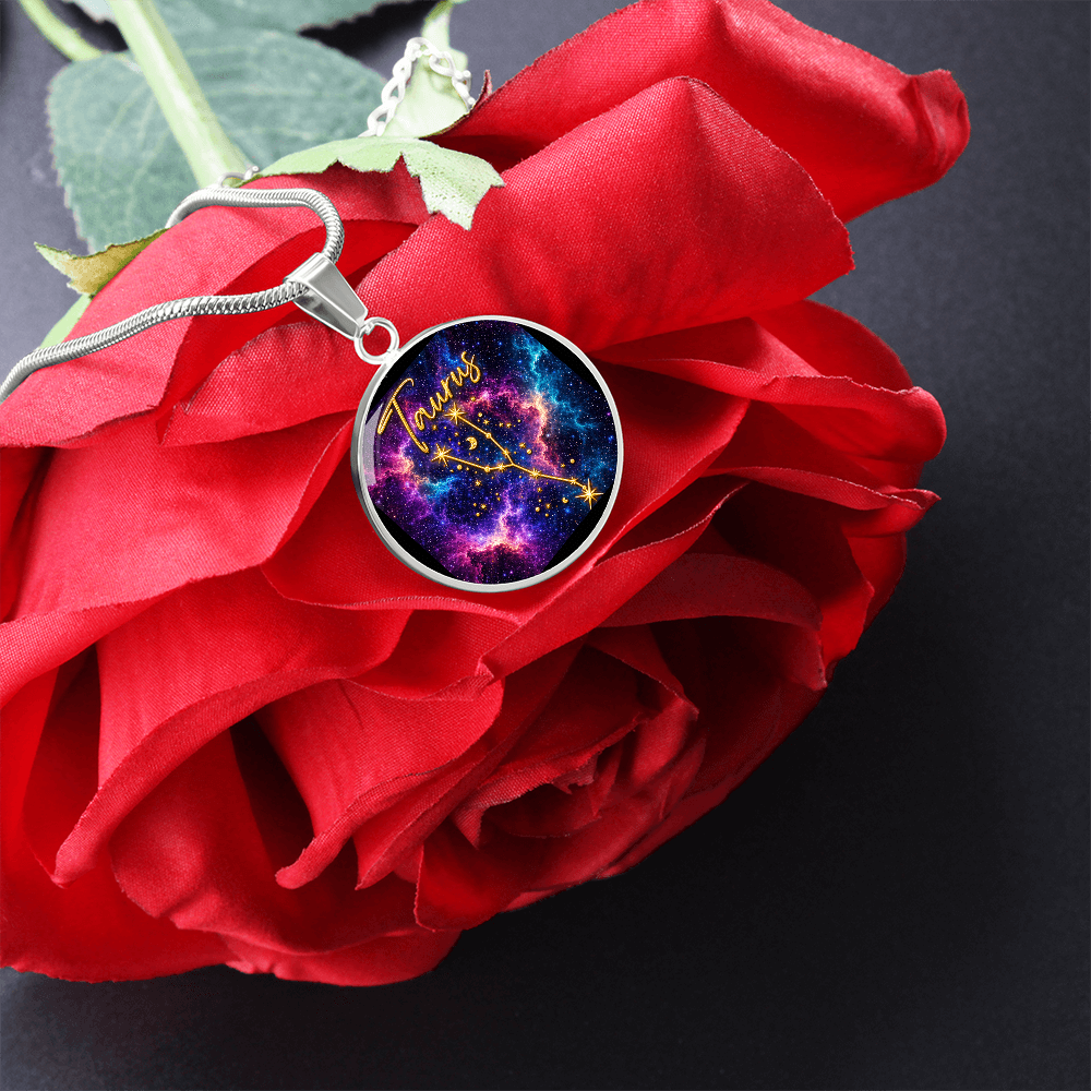 Constellation Astrology Birth Sign Pendant Necklace: Taurus
