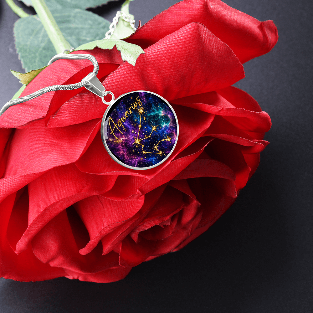 Constellation Astrology Birth Sign Pendant Necklace: Aquarius