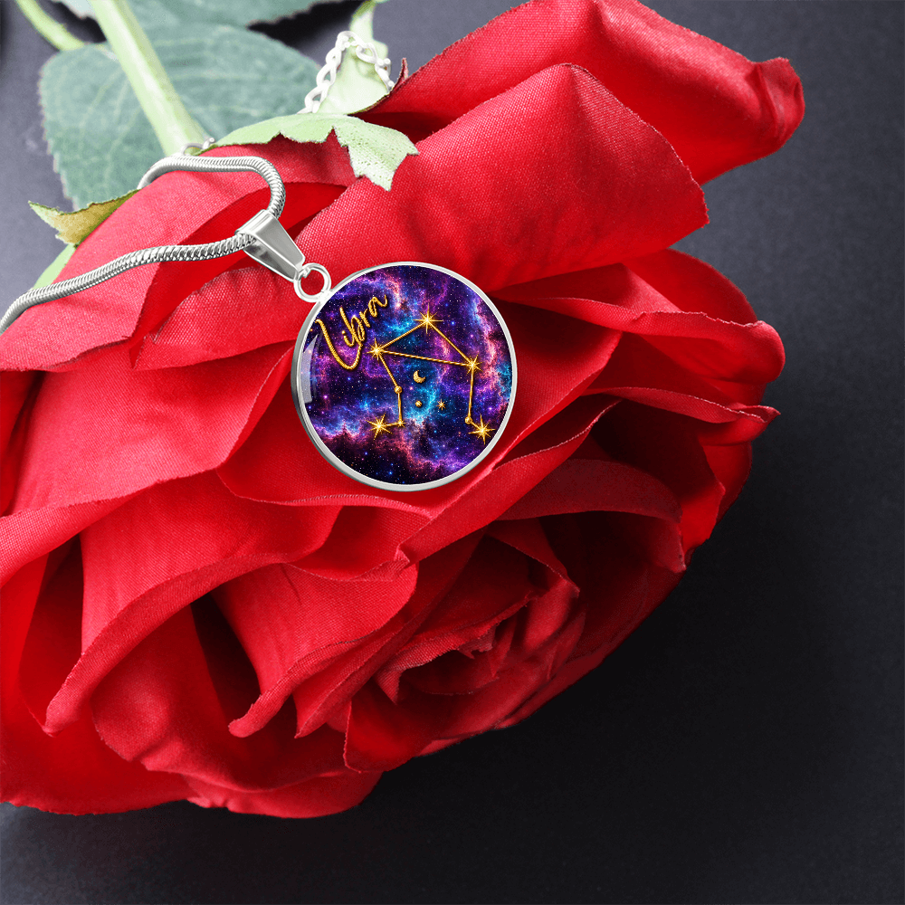 Constellation Astrology Birth Sign Pendant Necklace: Libra