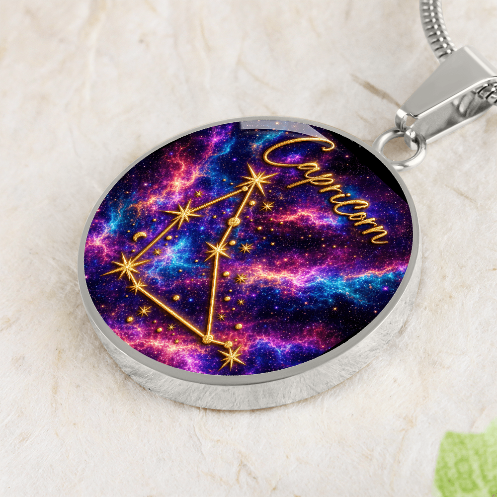 Constellation Astrology Birth Sign Pendant Necklace: Capricorn