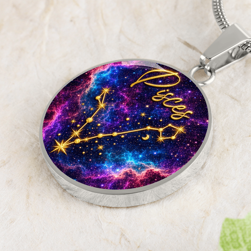 Constellation Astrology Birth Sign Pendant Necklace: Pisces