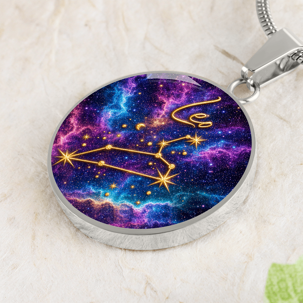 Constellation Astrology Birth Sign Pendant Necklace: Leo