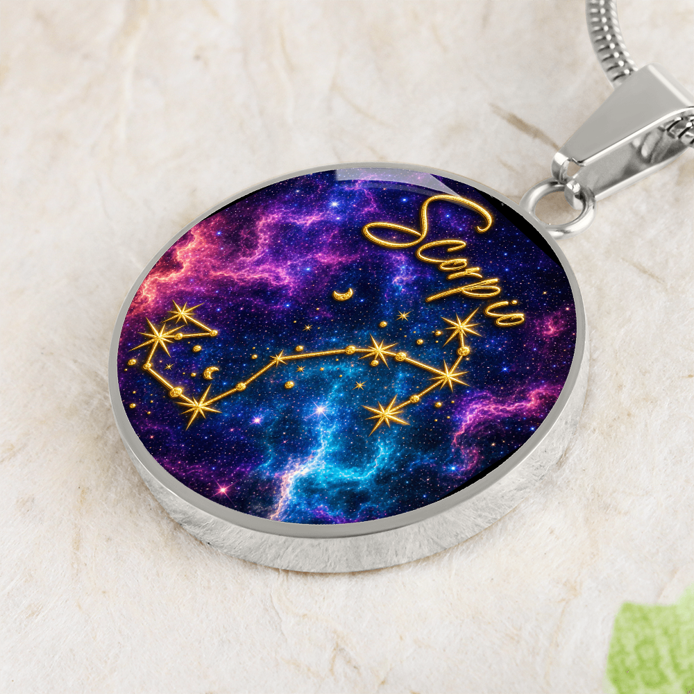 Constellation Astrology Birth Sign Pendant Necklace: Scorpio