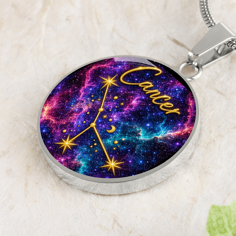 Constellation Astrology Birth Sign Pendant Necklace: Cancer