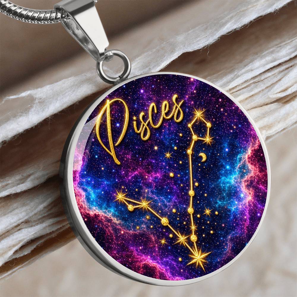 Constellation Astrology Birth Sign Pendant Necklace: Pisces