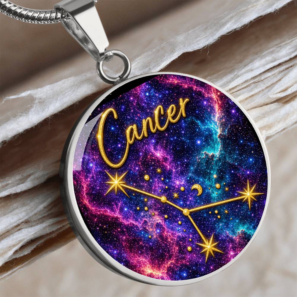 Constellation Astrology Birth Sign Pendant Necklace: Cancer