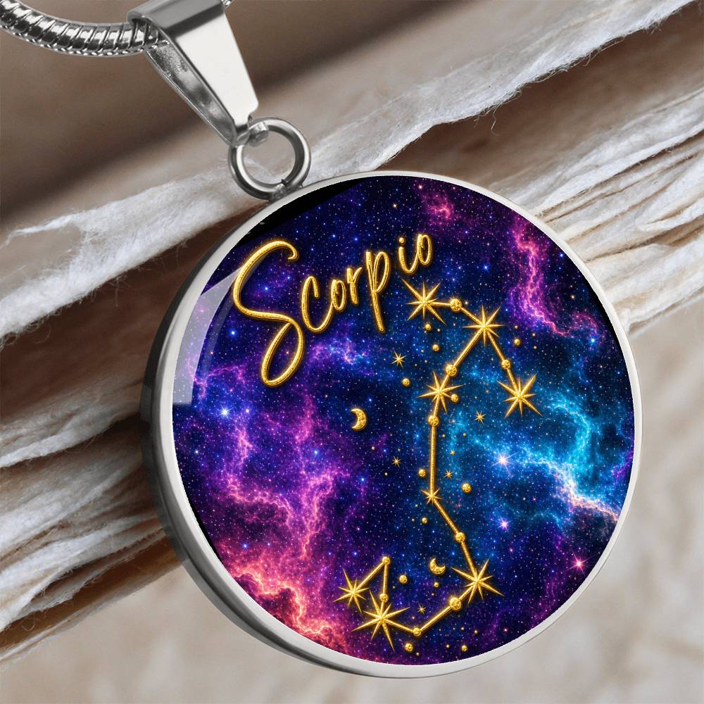 Constellation Astrology Birth Sign Pendant Necklace: Scorpio