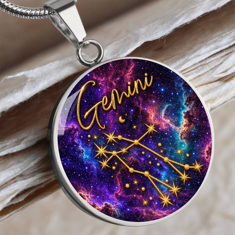Constellation Astrology Birth Sign Pendant Necklace: Gemini