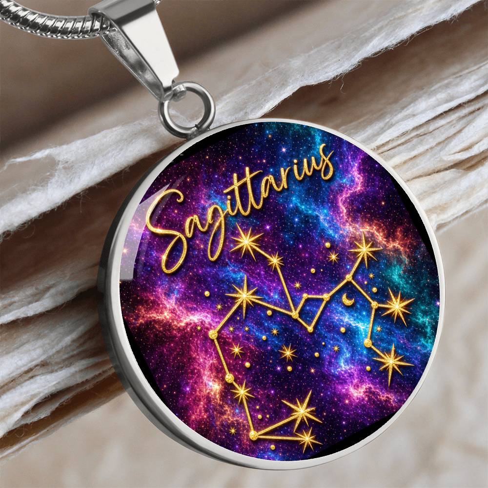 Constellation Astrology Birth Sign Pendant Necklace: Sagittarius