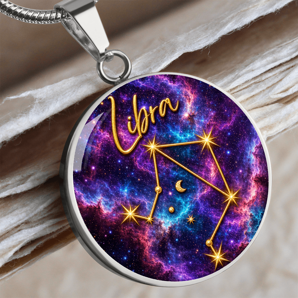 Constellation Astrology Birth Sign Pendant Necklace: Libra