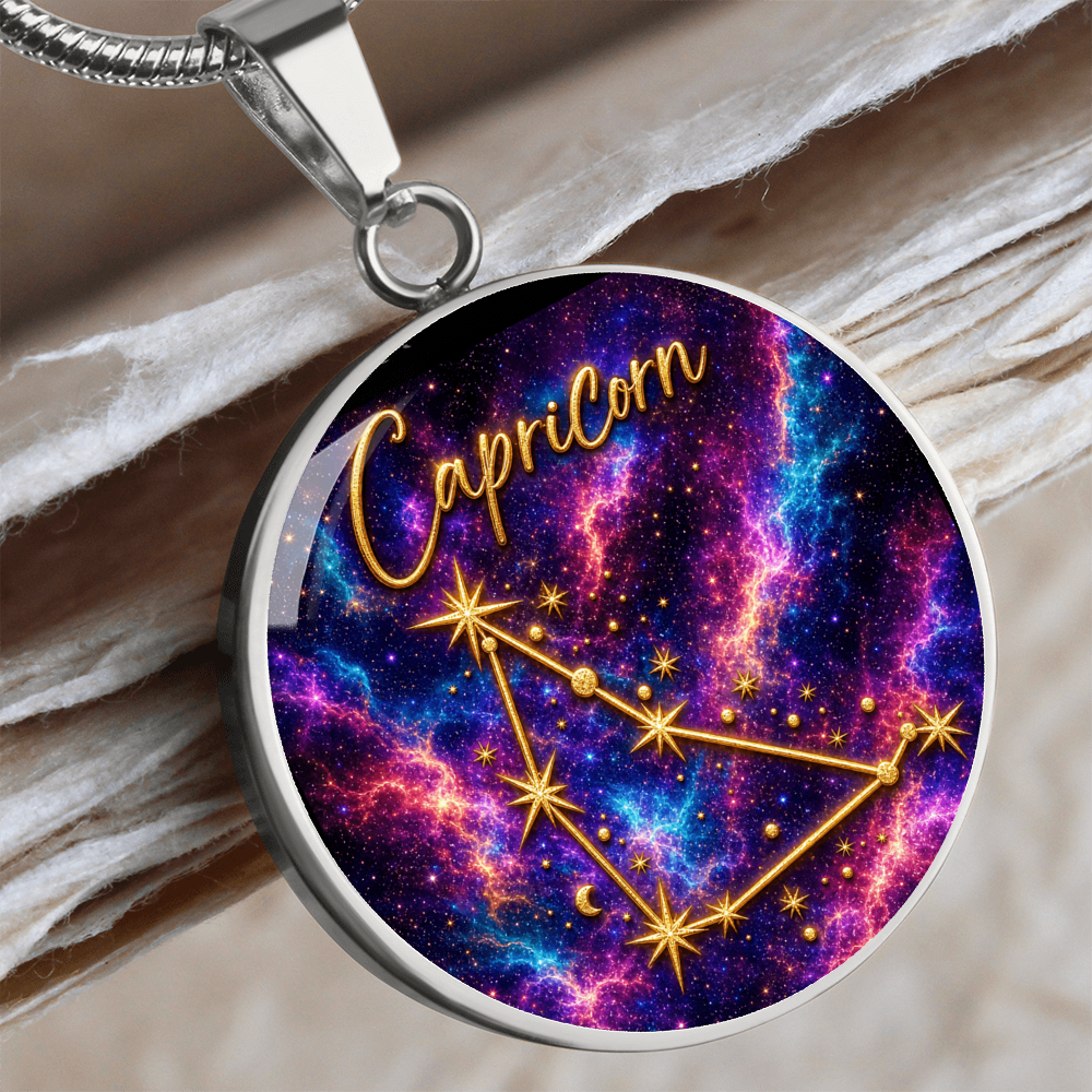 Constellation Astrology Birth Sign Pendant Necklace: Capricorn