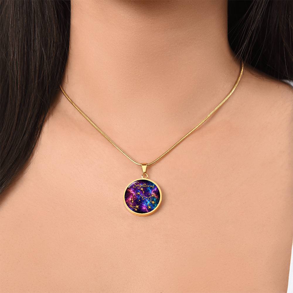 Constellation Astrology Birth Sign Pendant Necklace: Sagittarius
