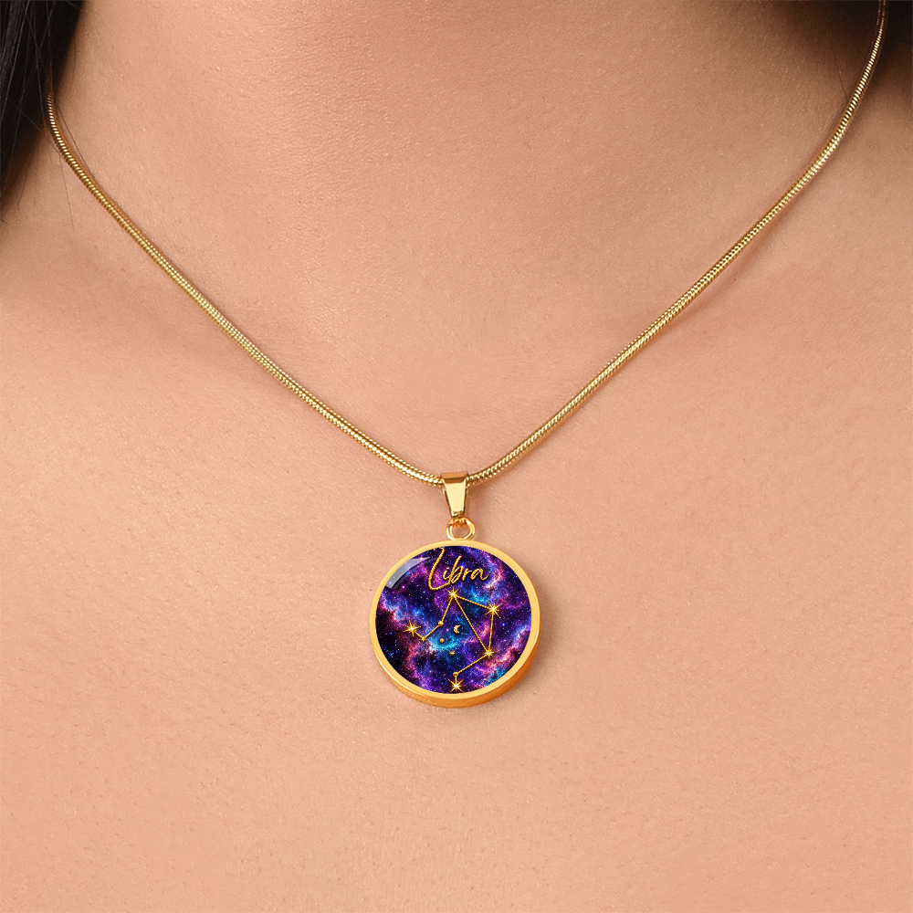 Constellation Astrology Birth Sign Pendant Necklace: Libra