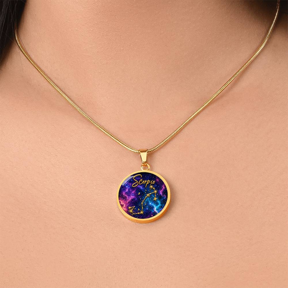 Constellation Astrology Birth Sign Pendant Necklace: Scorpio