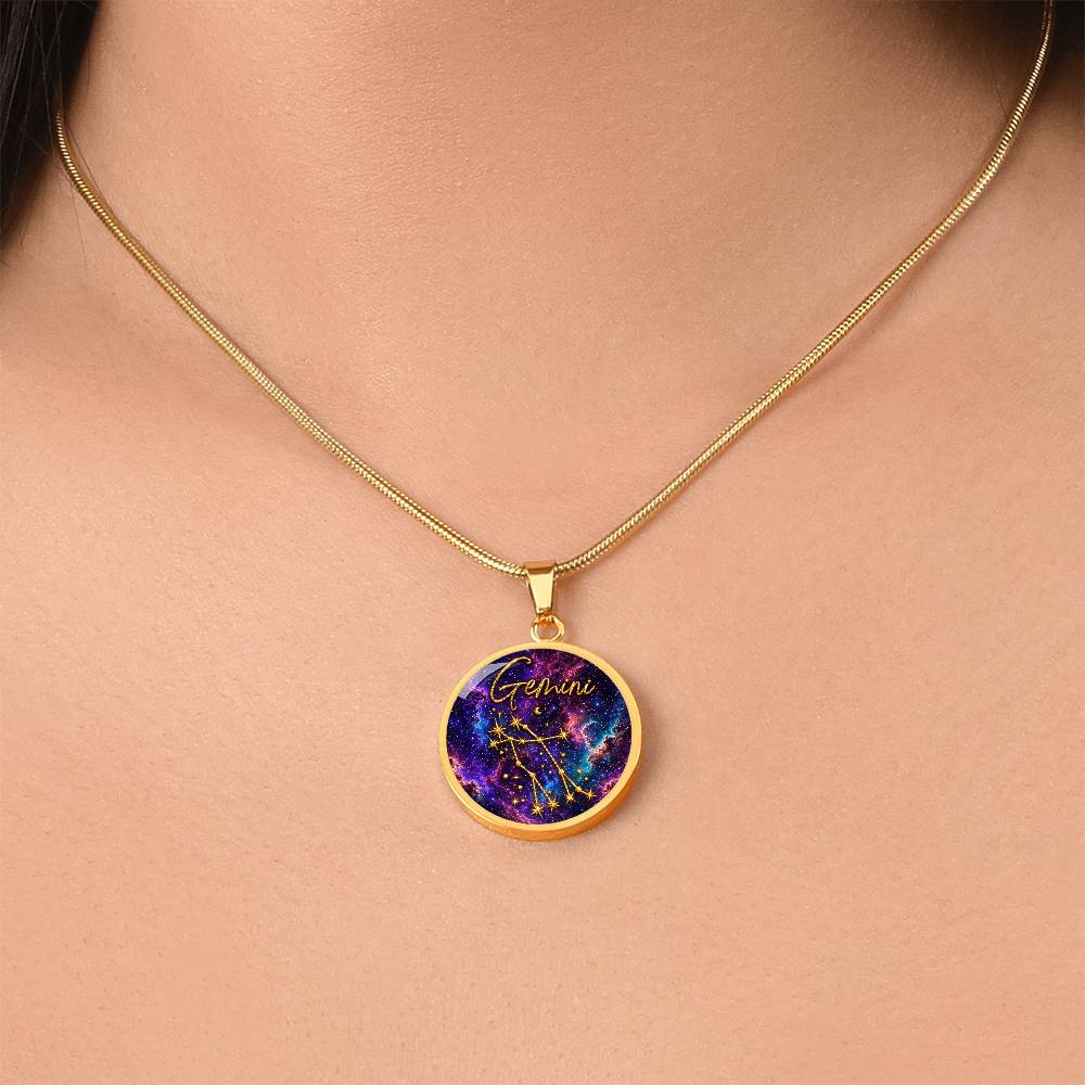 Constellation Astrology Birth Sign Pendant Necklace: Gemini