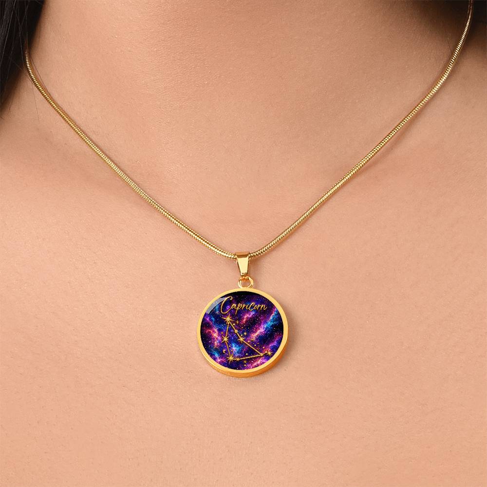 Constellation Astrology Birth Sign Pendant Necklace: Capricorn