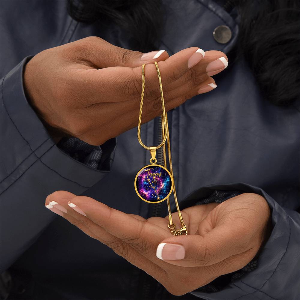 Constellation Astrology Birth Sign Pendant Necklace: Taurus