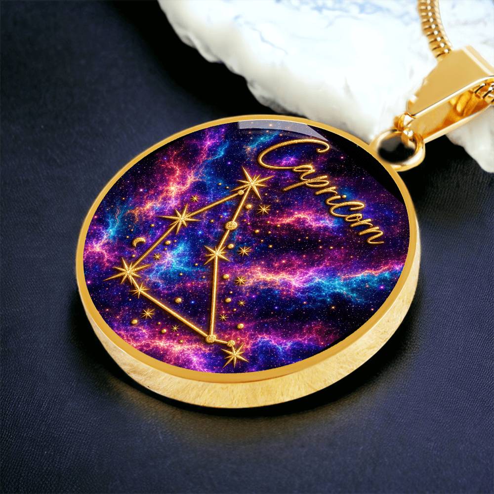 Constellation Astrology Birth Sign Pendant Necklace: Capricorn