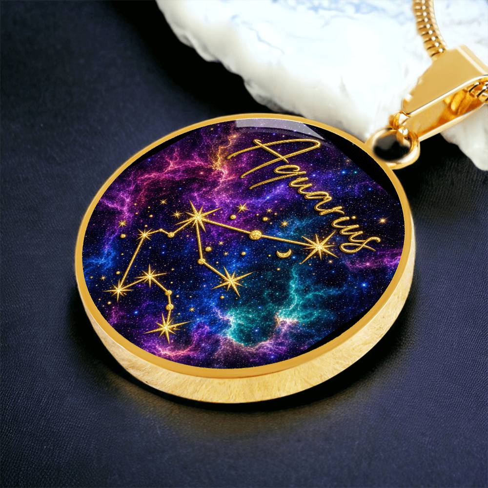 Constellation Astrology Birth Sign Pendant Necklace: Aquarius