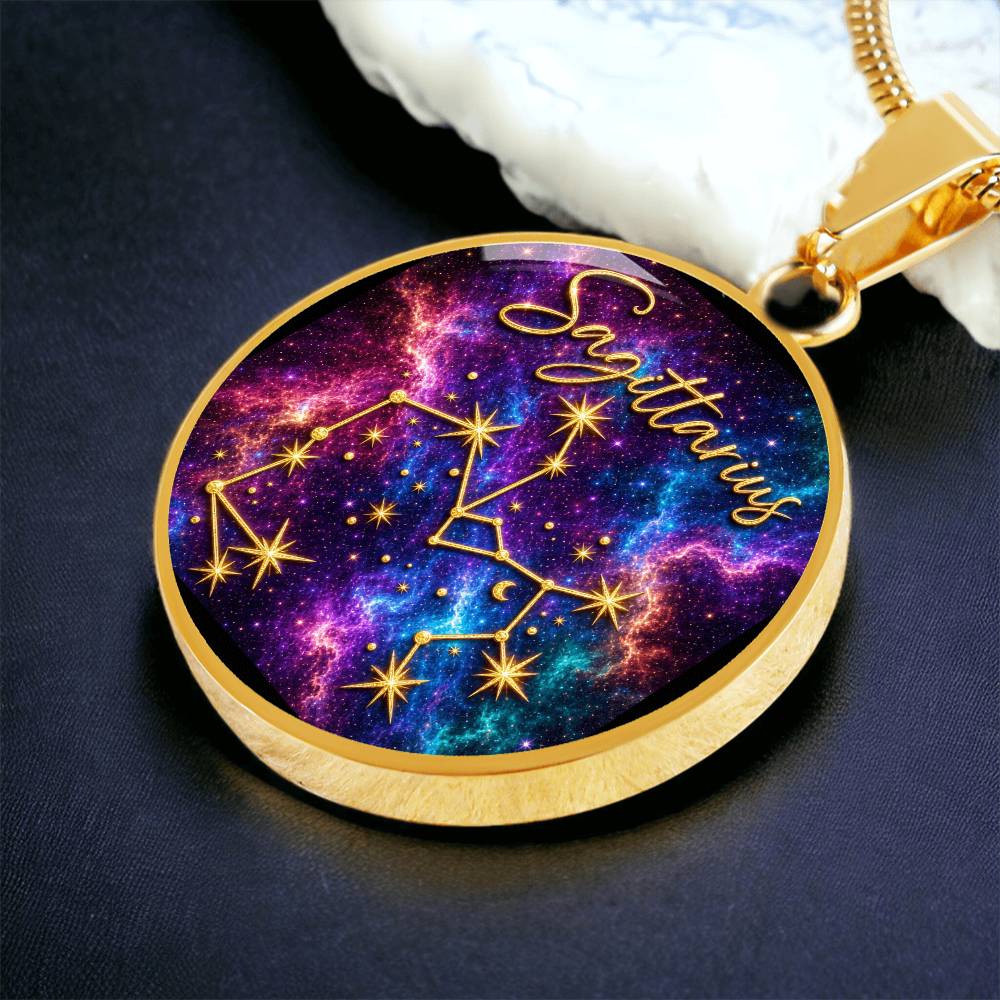 Constellation Astrology Birth Sign Pendant Necklace: Sagittarius