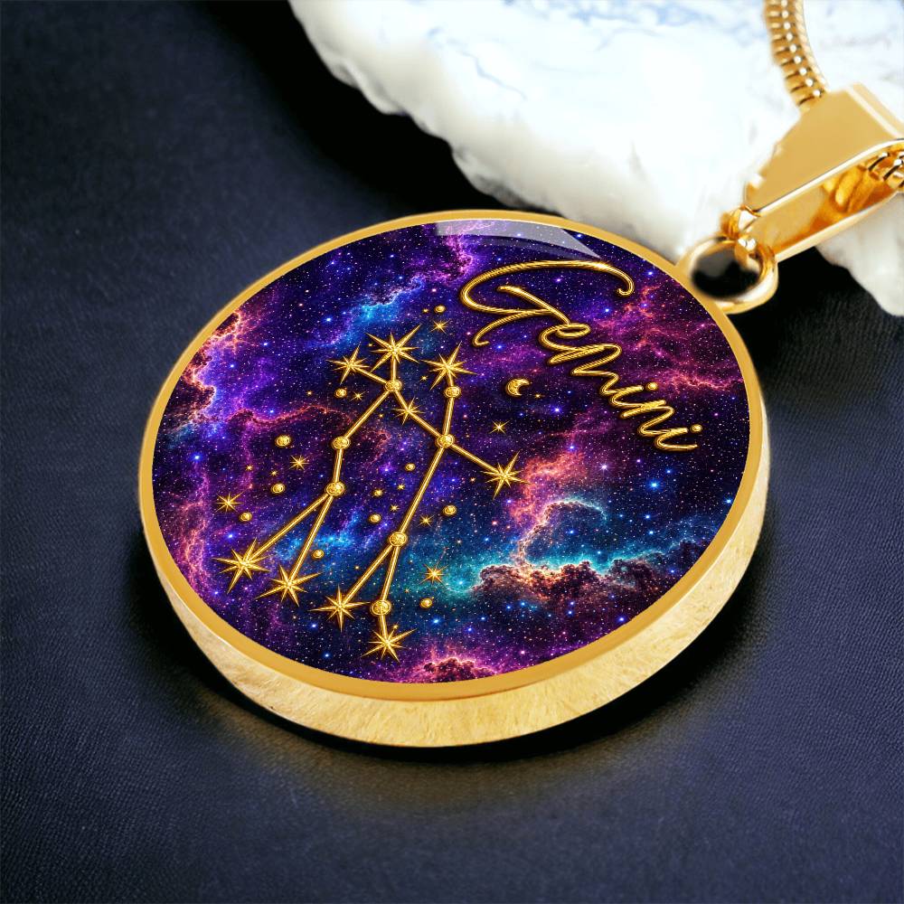Constellation Astrology Birth Sign Pendant Necklace: Gemini