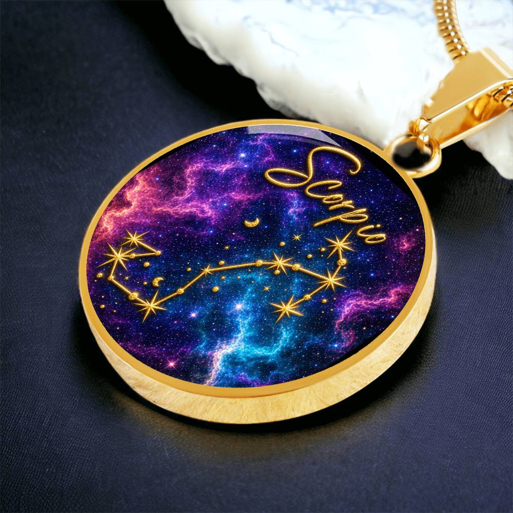 Constellation Astrology Birth Sign Pendant Necklace: Scorpio