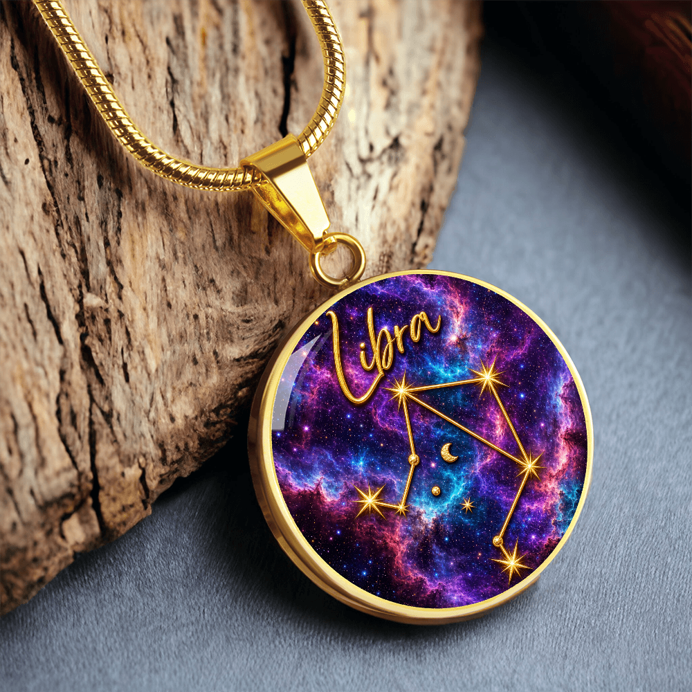 Constellation Astrology Birth Sign Pendant Necklace: Libra