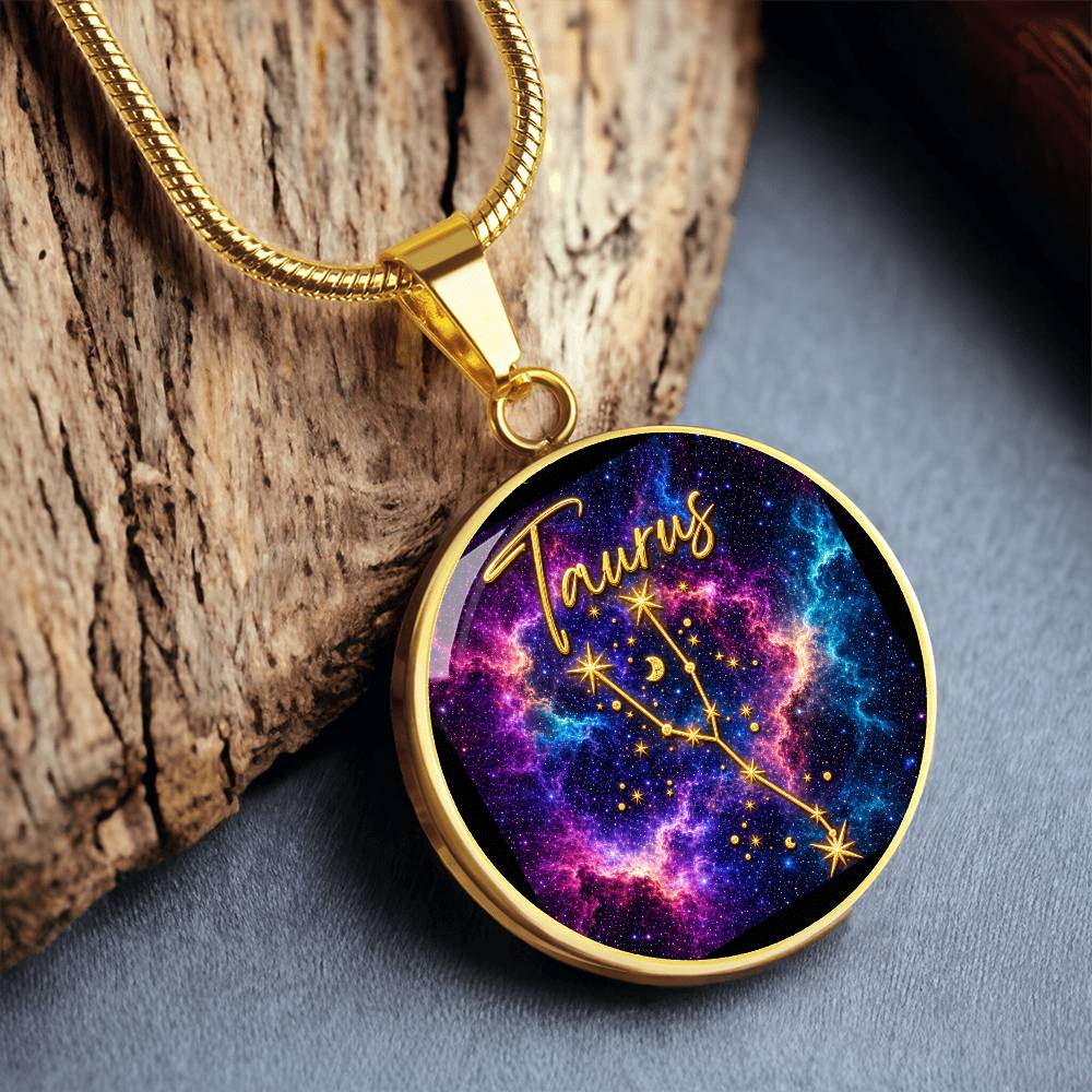 Constellation Astrology Birth Sign Pendant Necklace: Taurus