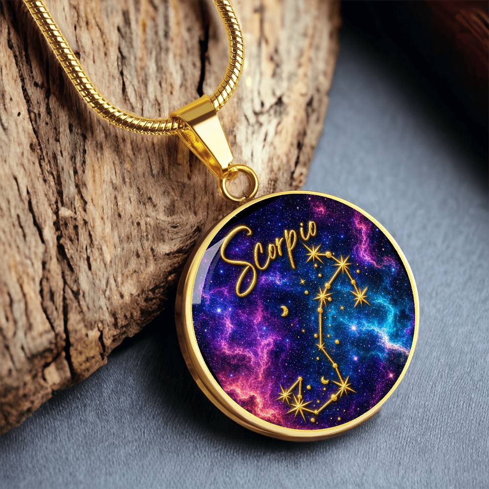 Constellation Astrology Birth Sign Pendant Necklace: Scorpio