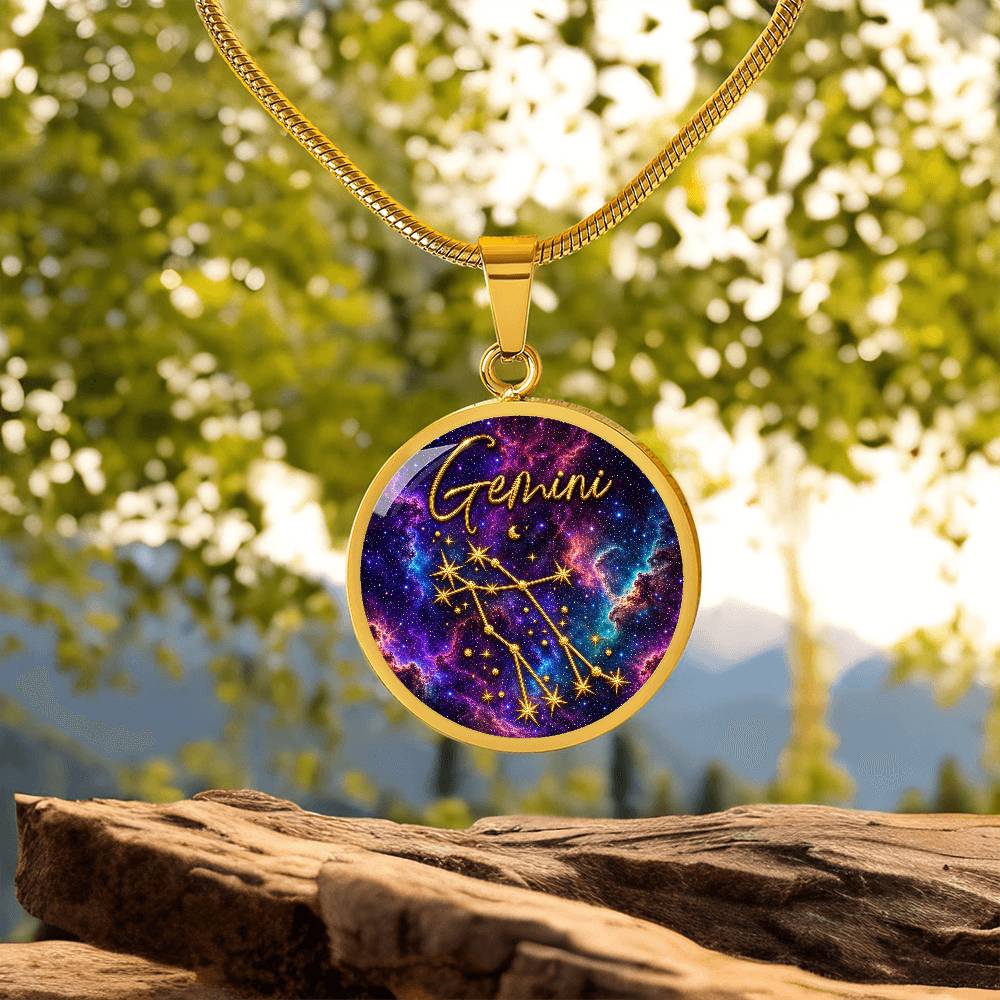 Constellation Astrology Birth Sign Pendant Necklace: Gemini