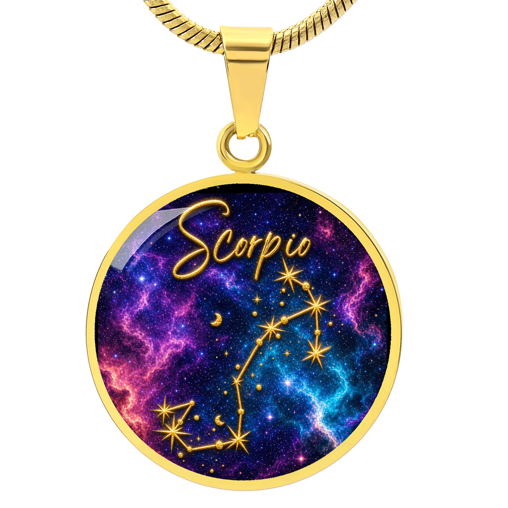 Constellation Astrology Birth Sign Pendant Necklace: Scorpio