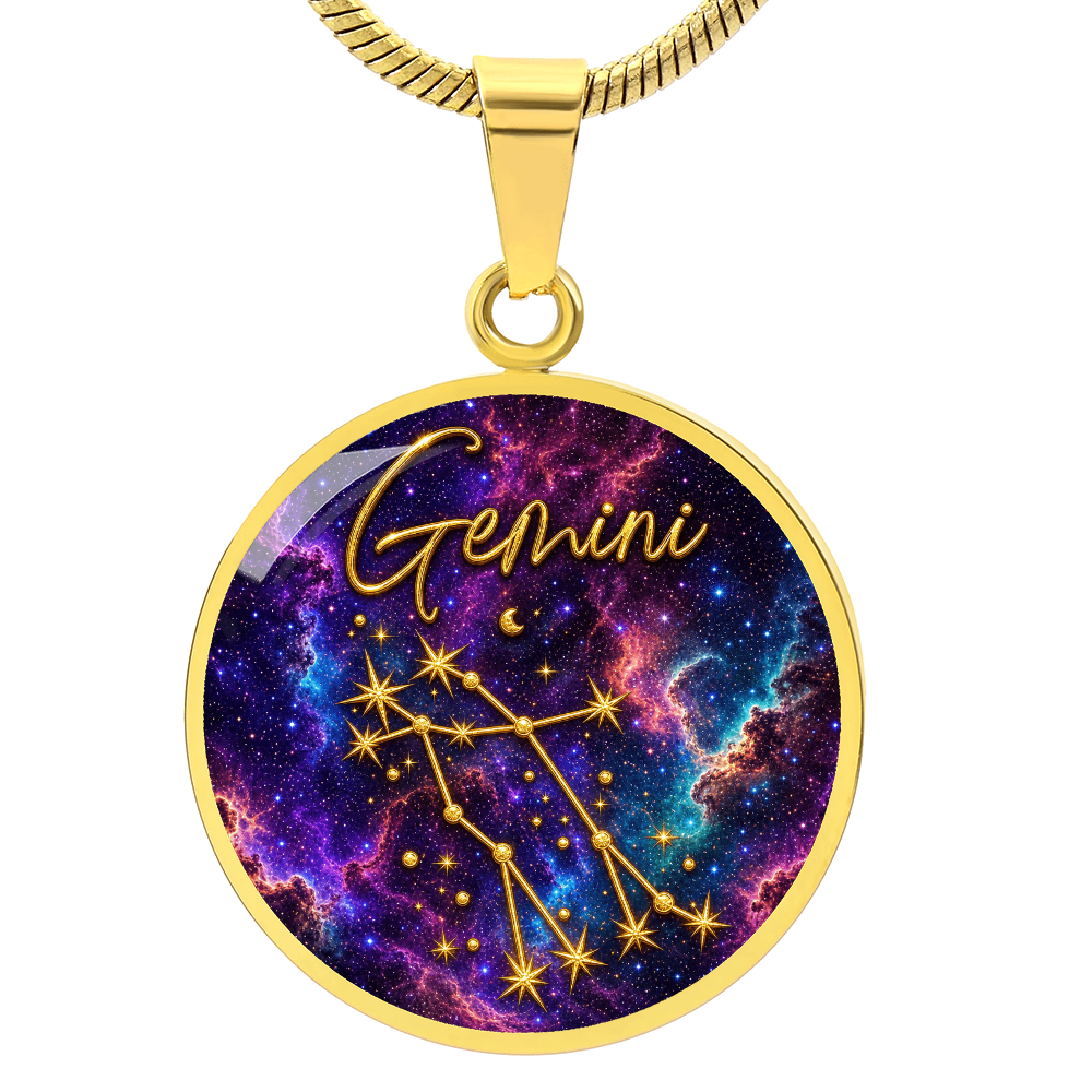 Constellation Astrology Birth Sign Pendant Necklace: Gemini