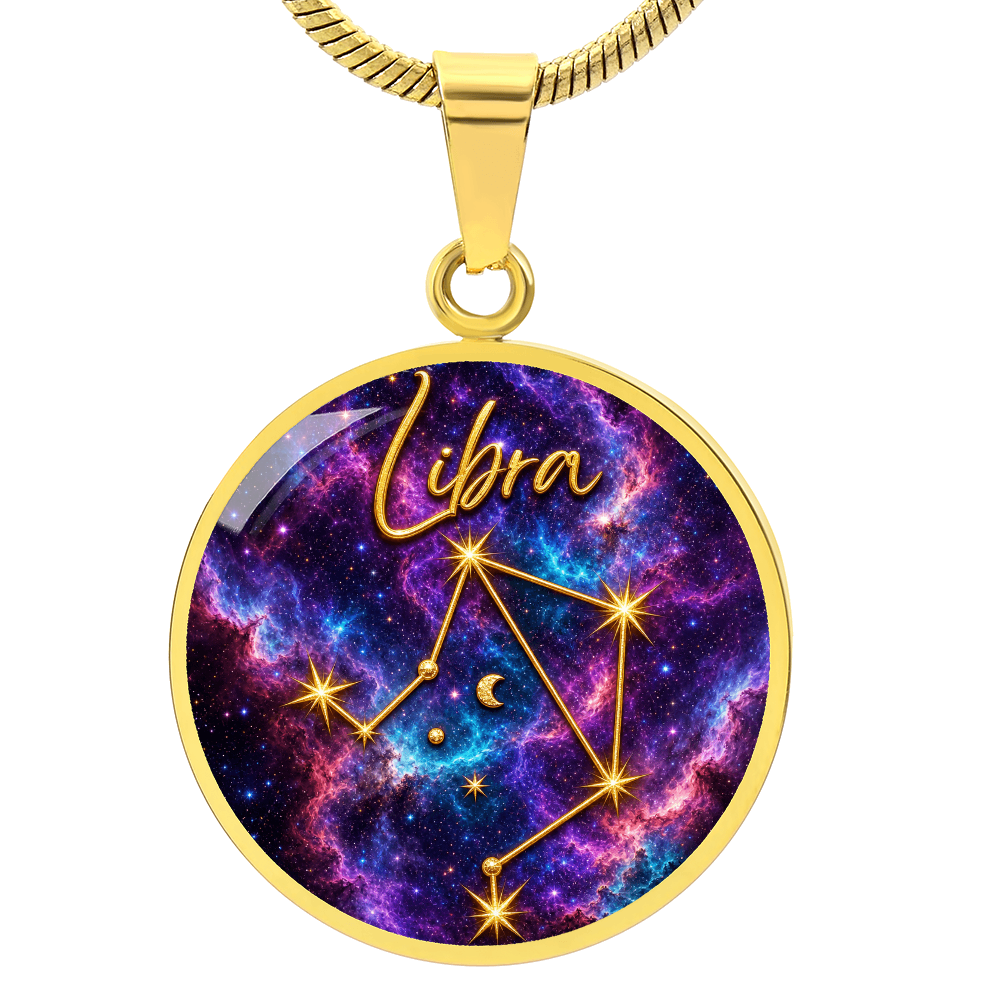 Constellation Astrology Birth Sign Pendant Necklace: Libra