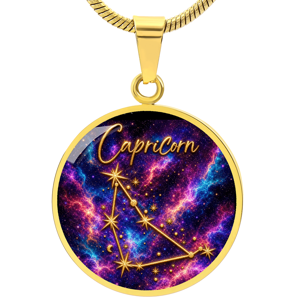 Constellation Astrology Birth Sign Pendant Necklace: Capricorn