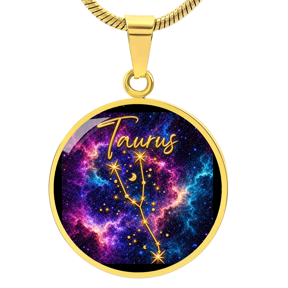 Constellation Astrology Birth Sign Pendant Necklace: Taurus