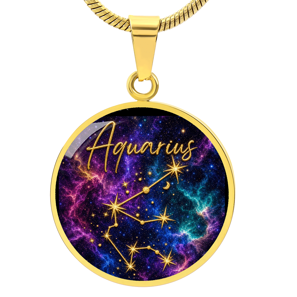 Constellation Astrology Birth Sign Pendant Necklace: Aquarius