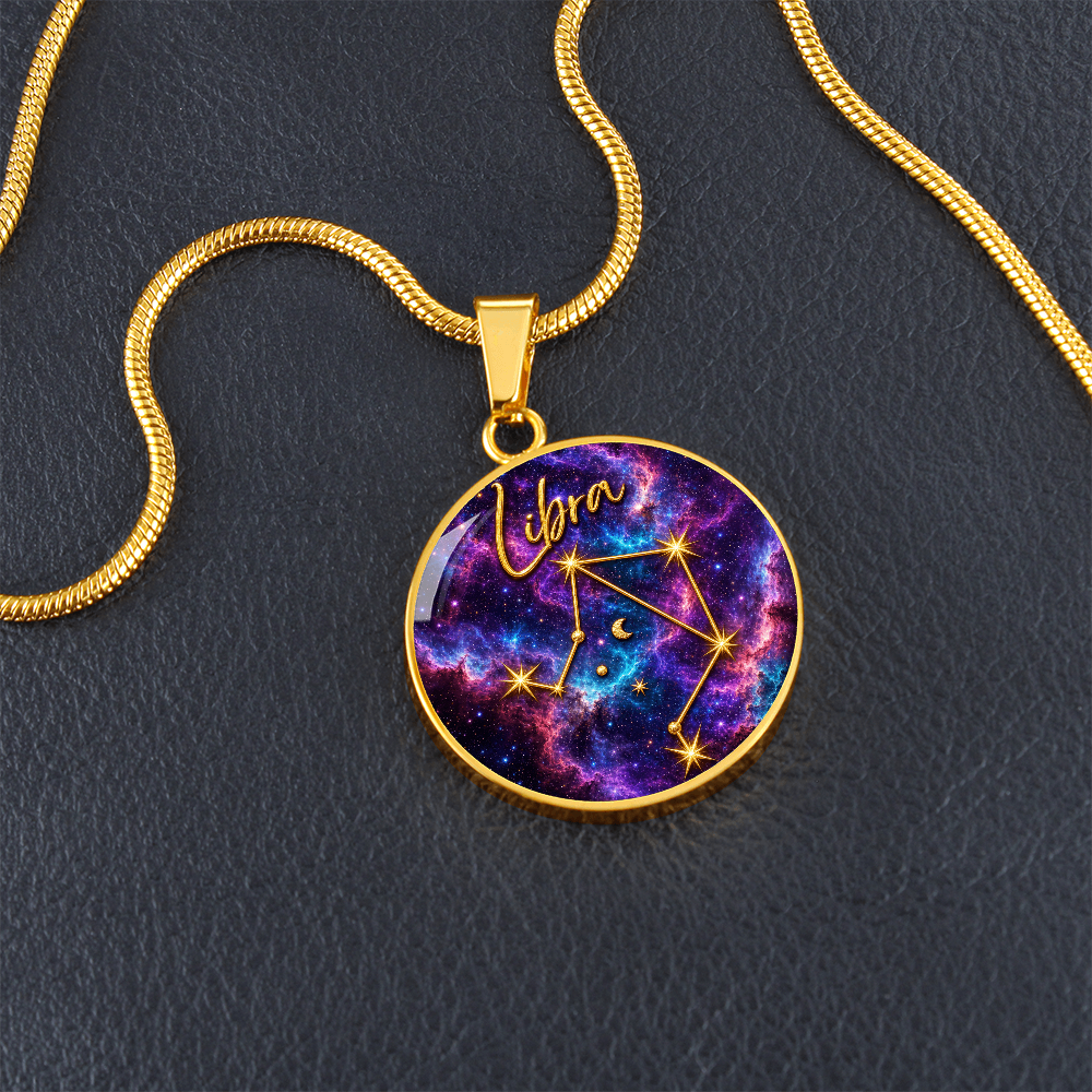 Constellation Astrology Birth Sign Pendant Necklace: Libra