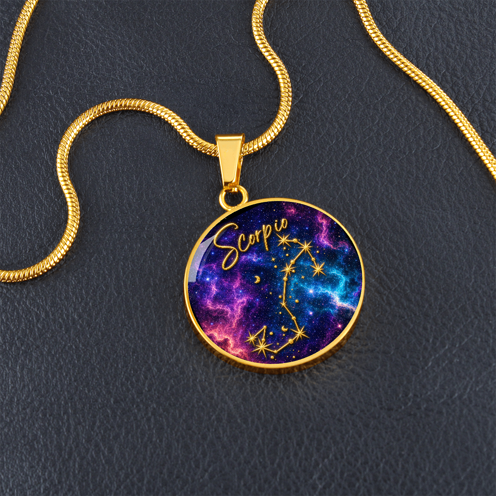 Constellation Astrology Birth Sign Pendant Necklace: Scorpio