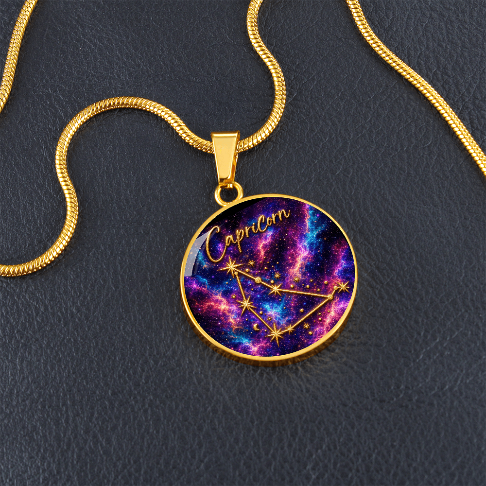 Constellation Astrology Birth Sign Pendant Necklace: Capricorn