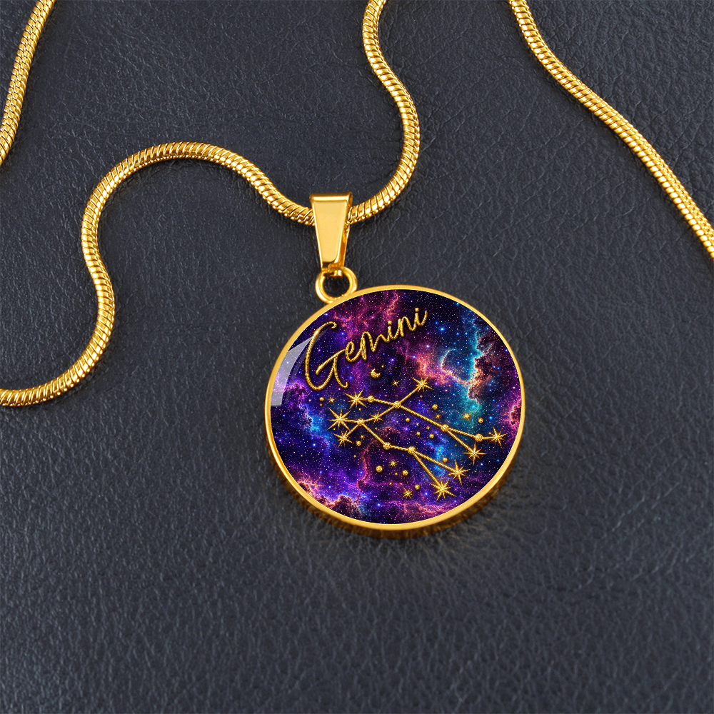 Constellation Astrology Birth Sign Pendant Necklace: Gemini
